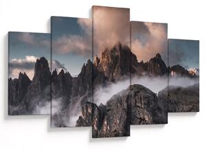 Slika - Talijanski Dolomiti skriveni u magli (150x105 cm)