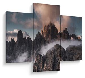 Slika - Talijanski Dolomiti skriveni u magli (90x60 cm)