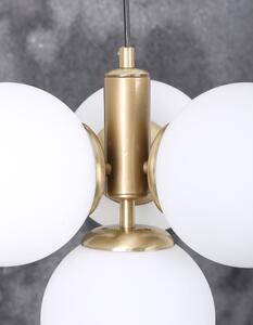 Bijela/u zlatnoj boji viseća svjetiljka sa staklenim sjenilom ø 15 cm Hector – Squid Lighting