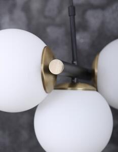 Bijela/crna viseća svjetiljka sa staklenim sjenilom ø 15 cm Cascade – Squid Lighting