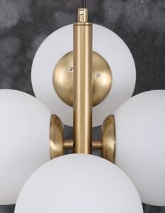 Bijela/u zlatnoj boji viseća svjetiljka sa staklenim sjenilom ø 15 cm Forte – Squid Lighting