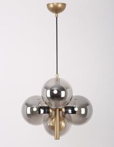 Siva/u zlatnoj boji viseća svjetiljka sa staklenim sjenilom ø 15 cm Forte – Squid Lighting