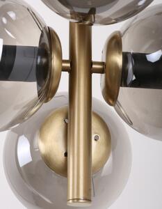 Siva/u zlatnoj boji viseća svjetiljka sa staklenim sjenilom ø 15 cm Forte – Squid Lighting