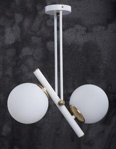 Bijela/u zlatnoj boji viseća svjetiljka sa staklenim sjenilom ø 15 cm Libra – Squid Lighting