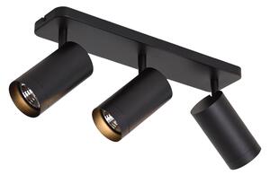 Moderna stropna svjetiljka crna 3-svjetla GU10 70mm - Jeana Luxe
