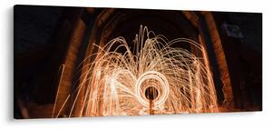 Slika - Svjetlosni show na tračnicama (120x50 cm)