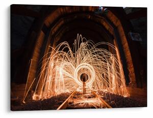 Slika - Svjetlosni show na tračnicama (70x50 cm)