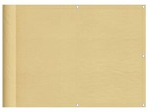 VidaXL Balkonski zaslon boja pijeska 75x300 cm 100 % poliester Oxford