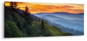 Slika - Crveni oblaci u planinama (120x50 cm)