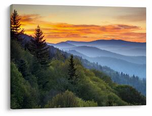 Slika - Crveni oblaci u planinama (70x50 cm)