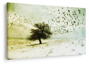 Slika - Naslikano jato ptica (90x60 cm)