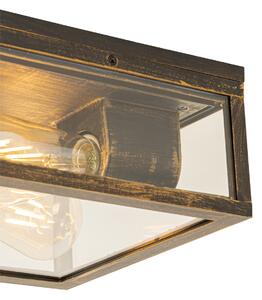 Vintage stropna svjetiljka antikno zlato IP44 2 svjetla - Charlois