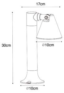 Moderni vanjski stup crni 30 cm IP44 podesiv - Ciara
