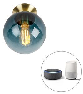 Pametna stropna svjetiljka od mesinga s oceansko plavim staklom uključujući Wifi ST64 - Pallon