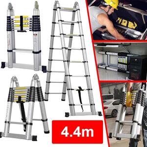 Ladmax™ Aluminijske Teleskopske Sklopive Ljestve 220-440 Cm