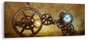 Slika povijesnih satnih mehanizama (120x50 cm)