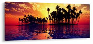 Slika otoka u zalasku sunca (120x50 cm)