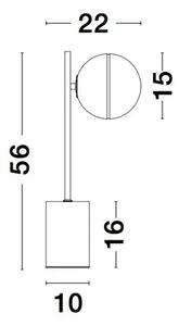 CANTONA STOLNA LAMPA G9 /IP20/MESING ZLATNA & BIJELA NL9960618