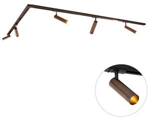 Moderni sustav rasvjete sa 5 reflektora tamno brončane boje 1-fazni GU10 35mm - Iconic Jeana Luxe