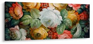 Slika naslikanog buketa cvijeća (120x50 cm)