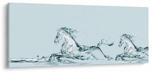 Slika - Konji od kapljica vode (120x50 cm)