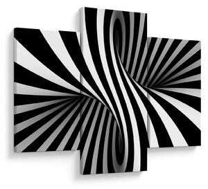 Apstraktna slika sa zebrastim prugama (90x60 cm)