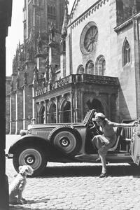 Fotografija The Freiburg Minster, landmark of the town Freiburg im Breisgau in Baden, Germany 1930s