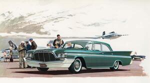 Fotografija New DeSoto Car and Jet Pilots, 1960, American School,, (40 x 22.5 cm)
