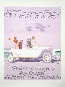 Fotografija Poster Mercedes, 1912, Hohlwein, Ludwig