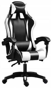 Udobna gaming stolica u crnoj i bijeloj boji