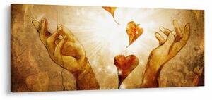 Slika - Naslikane ruke pune ljubavi (120x50 cm)