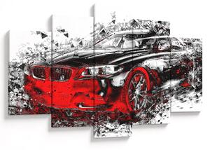 Slika - Naslikani automobil u akciji (150x105 cm)