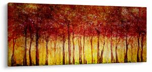 Slika - Naslikana listopadna šuma (120x50 cm)