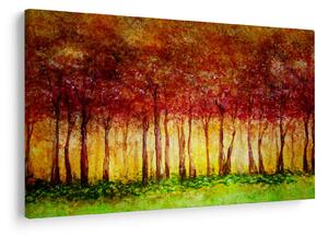 Slika - Naslikana listopadna šuma (90x60 cm)