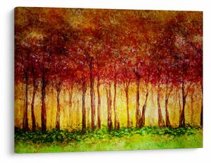 Slika - Naslikana listopadna šuma (70x50 cm)