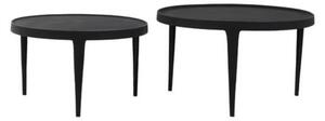 Crni okrugli stolići za kavu u setu 2 kom ø 75 cm Tobias – Light & Living