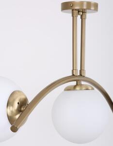 Bijela/u zlatnoj boji stropna svjetiljka sa staklenim sjenilom ø 15 cm Yay – Squid Lighting