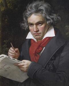 Stieler, Joseph Carl - Reprodukcija umjetnosti Ludwig van Beethoven, (30 x 40 cm)
