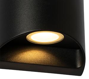 Moderna vanjska zidna svjetiljka crna s LED 2 svjetla IP54 - Mal