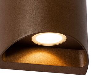 Moderna vanjska zidna svjetiljka hrđavo smeđa uklj. LED 2 svjetla IP54 - Mal