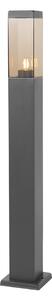 Moderni vanjski rasvjetni stup tamno sivi s dimom 80 cm - Malios