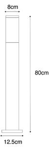 Moderni vanjski rasvjetni stup hrđavo smeđi 80 cm - Malios