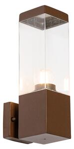 Moderna vanjska zidna svjetiljka hrđavo smeđa - Malios