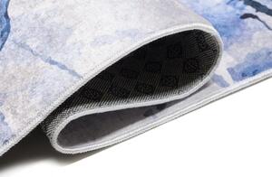Jednostavan bijelo-plavi tepih s apstraktnim uzorkom Širina: 120 cm | Duljina: 170 cm