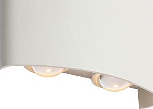 Vanjska zidna svjetiljka bijela s LED 4 svjetla IP54 - Silly