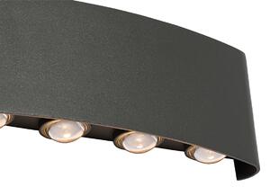 Vanjska zidna svjetiljka tamno siva s LED 10 svjetiljki IP54 - Silly