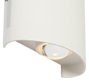 Vanjska zidna svjetiljka bijela uklj. LED 2 svjetla IP54 - Silly