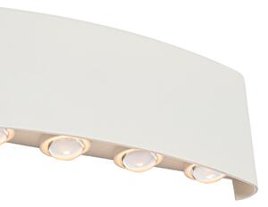 Vanjska zidna svjetiljka bijela uklj. LED 10 svjetiljki IP54 - Silly