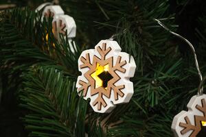 Svjetla na baterije 10LED 1,65m toplo bijela Snowflakes