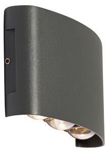 Vanjska zidna lampa tamno siva sa 6 LED svjetiljki IP54 - Silly